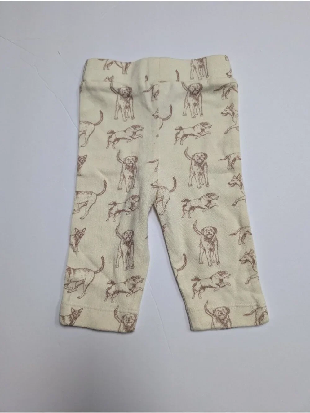 Kate Quinn Organic Cotton Dogs Top Leggings Bib Bow Bundle 3-6 Neutral Mutts